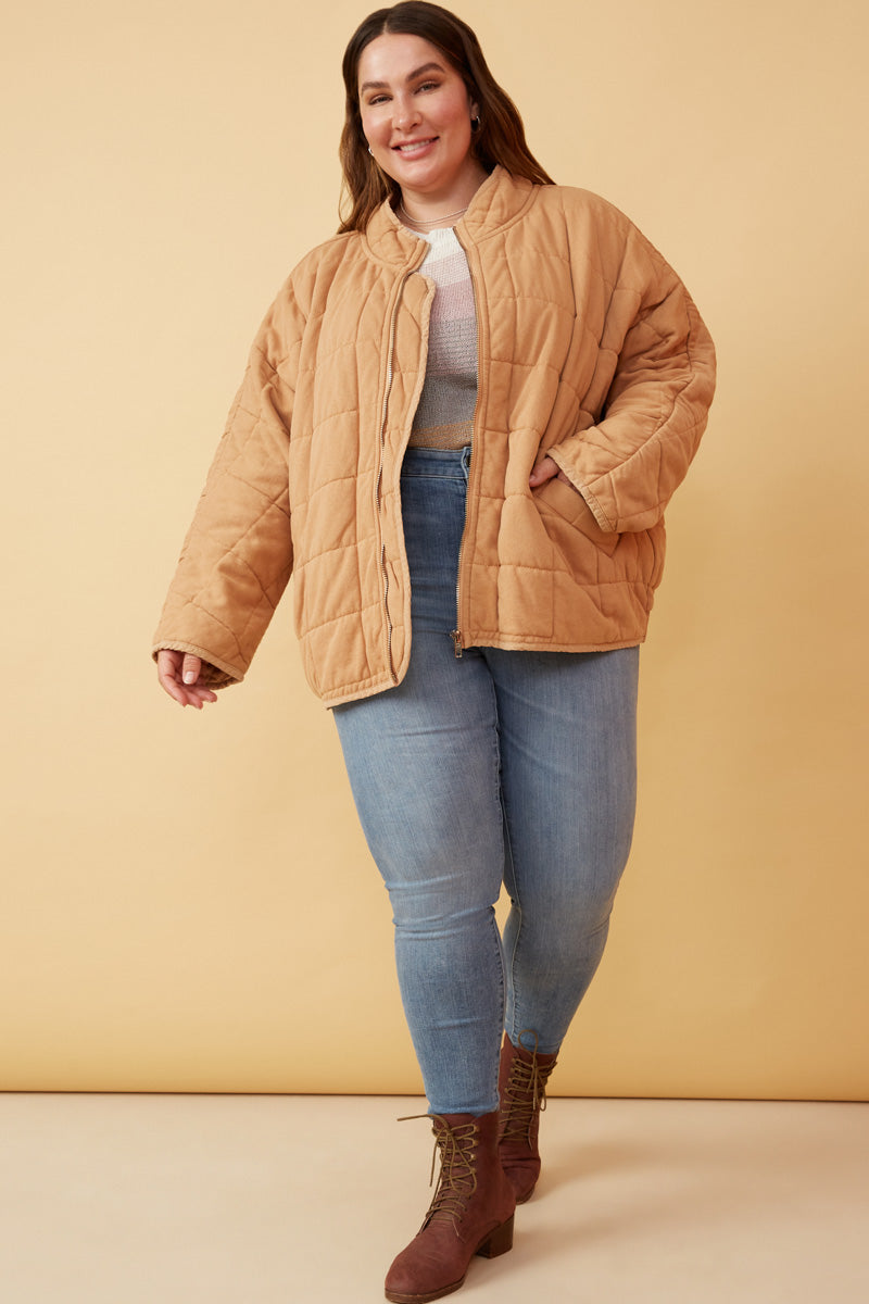 Quilted Zip Up Padded Jacket