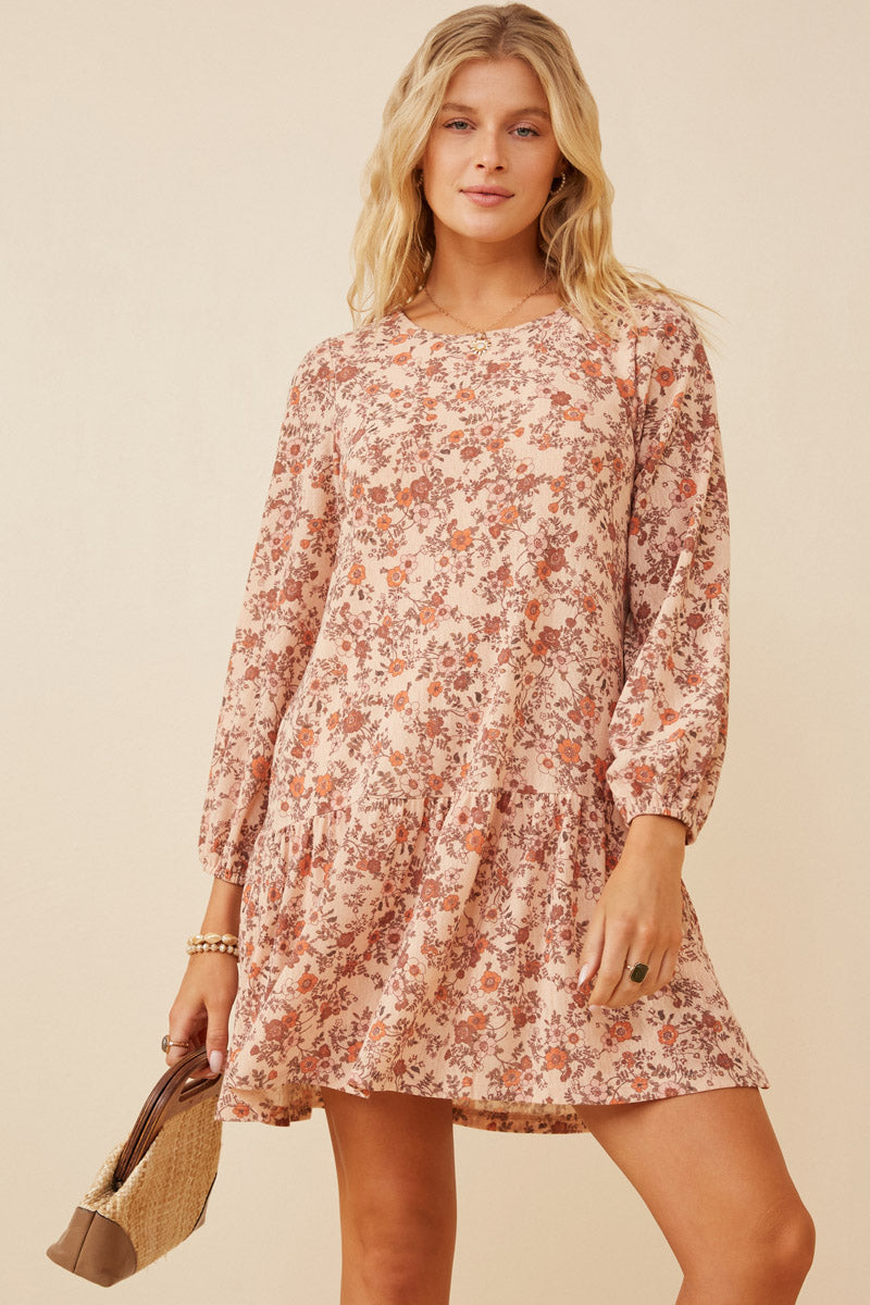 Womens Antique Drop Waist Knit Dress | Boho Inspired Inclusive Outfits Taupe / M Taupe *Women's Dresses Casual Dresses Hayden Los Angeles Womens Antique Drop Waist Knit Dress | Boho Inspired Inclusive Outfits Taupe / M Taupe *Women's Dresses Casual Dresses Hayden Los Angeles