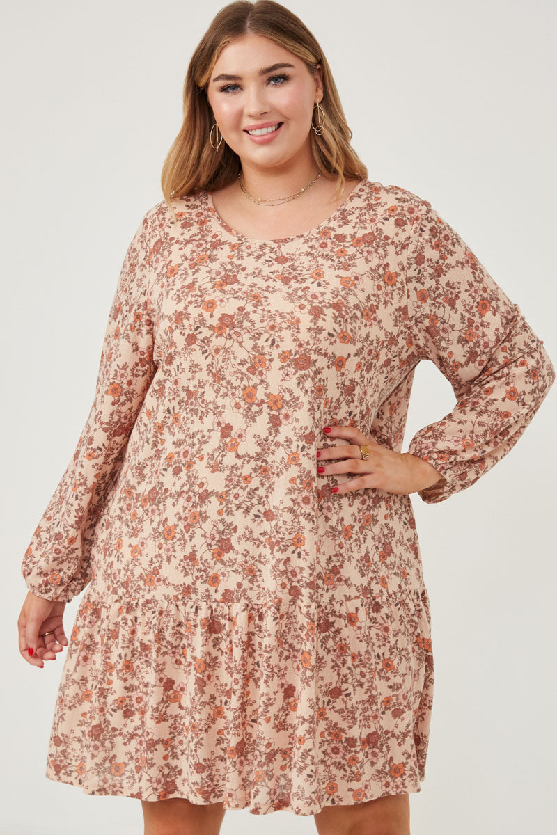 Womens Antique Drop Waist Knit Dress