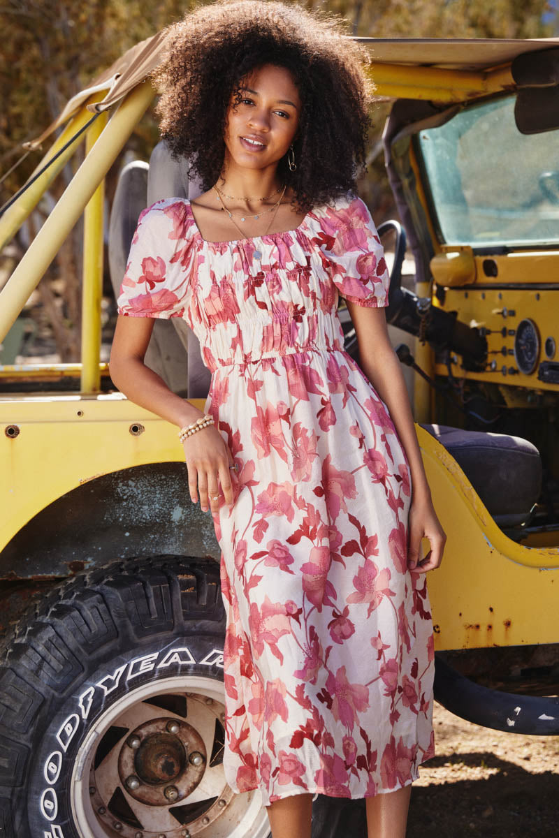 Summer Purple Floral Midi Dress Womens Floral Smocked Dress Boho Inspired Inclusive Outfits Red M Red *Women's Dresses Casual Dresses Hayden Los Angeles Summer Purple Floral Midi Dress Womens Floral Smocked Dress Boho Inspired Inclusive Outfits Red M Red *Women's Dresses Casual Dresses Hayden Los Angeles