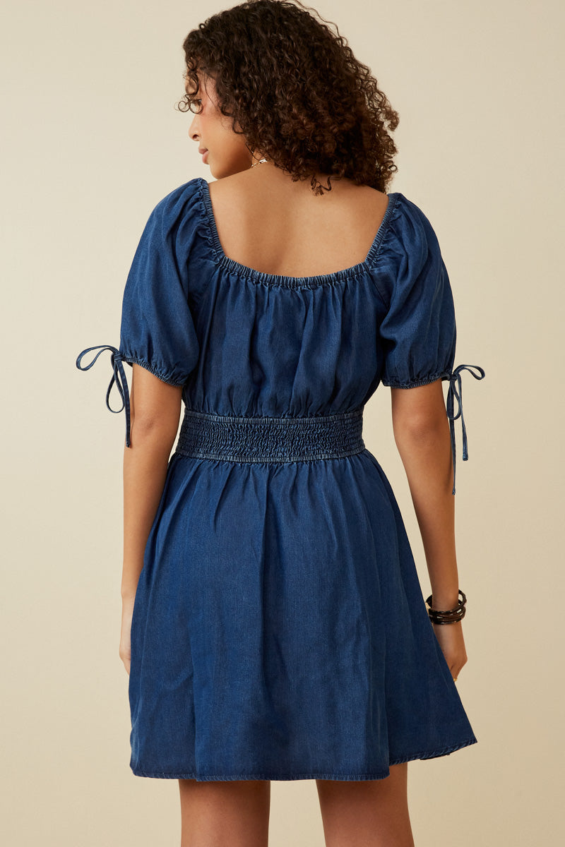 Womens Smocked Sleeve Dress Womens Smocked Sleeve Dress