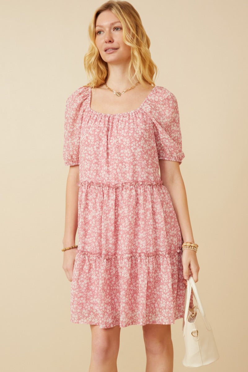 Ditsy Floral Ruffled Tier Dress