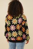 Retro Daisy Knit Pullover Sweater