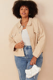 Brushed Stretch Twill Cropped Jacket