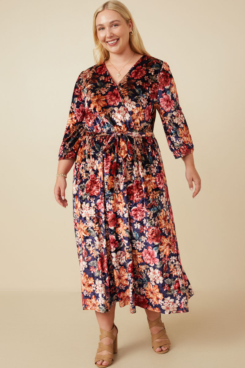 velvet dress boho Boho Vibes Embroidered Velvet Midi in Chocolate