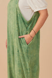 HY7714W Olive Plus Washed Straight Leg Overall Front