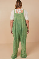 HY7714W Olive Plus Washed Straight Leg Overall Detail