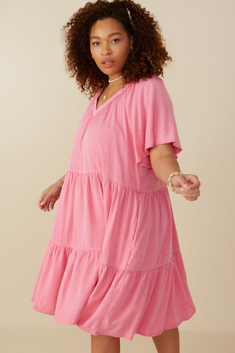 tencel dress women Elan Blue Midi Womens Cap Sleeve Button-Down V-Neck Dress TENCEL is a trademark of Lenzing AG. Tencel Gabrielle Mini Dress
