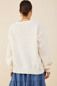 HY8343 Pink Womens Lace Frilled Buttoned Sweater Cardigan Full Body