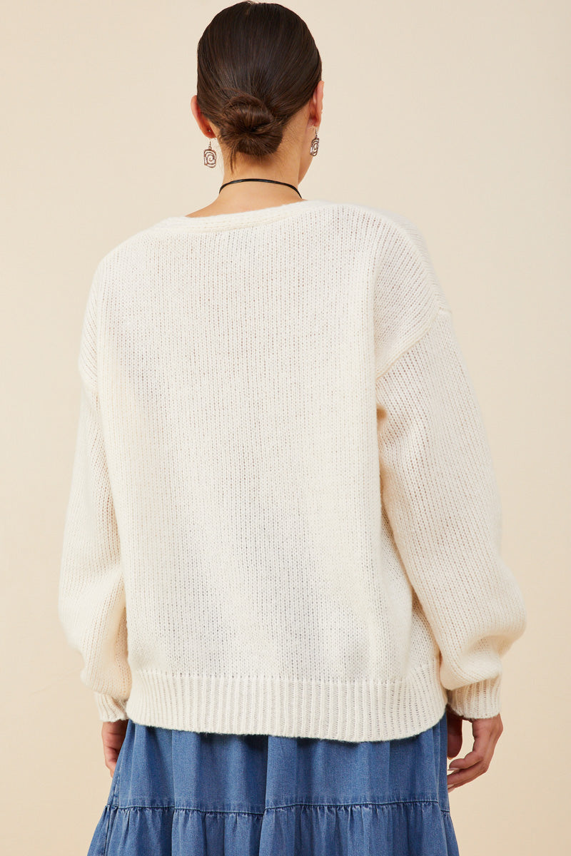 HY8343 Pink Womens Lace Frilled Buttoned Sweater Cardigan Full Body