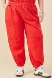 Washed Paneled Knit Joggers