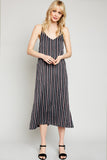 Sleeveless Stripe Midi Dress