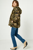 HY1239W Camo Plus Soft Fleece Hooded Camo Jacket Full Body