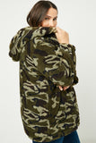 HY1239 Camo Womens Soft Fleece Hooded Camo Jacket Back