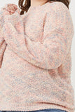 Confetti Knit Puff Sleeve Pullover Sweater